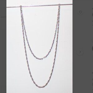 Vintage Heavyweight Gold-Tone Rope Chain Necklace – 48” Long